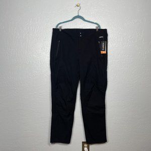 Kerrits Women XL Black Cascade Waterproof Pants Pockets Full Leg Zip Equestrian